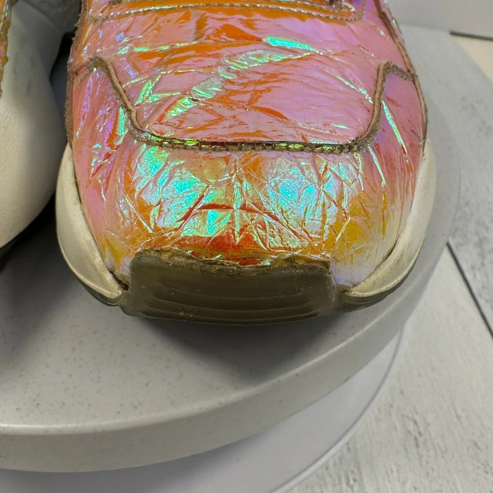 Stella McCartney Eclypse Holographic Platform‎ Sneakers Multi Velcro Womens 6